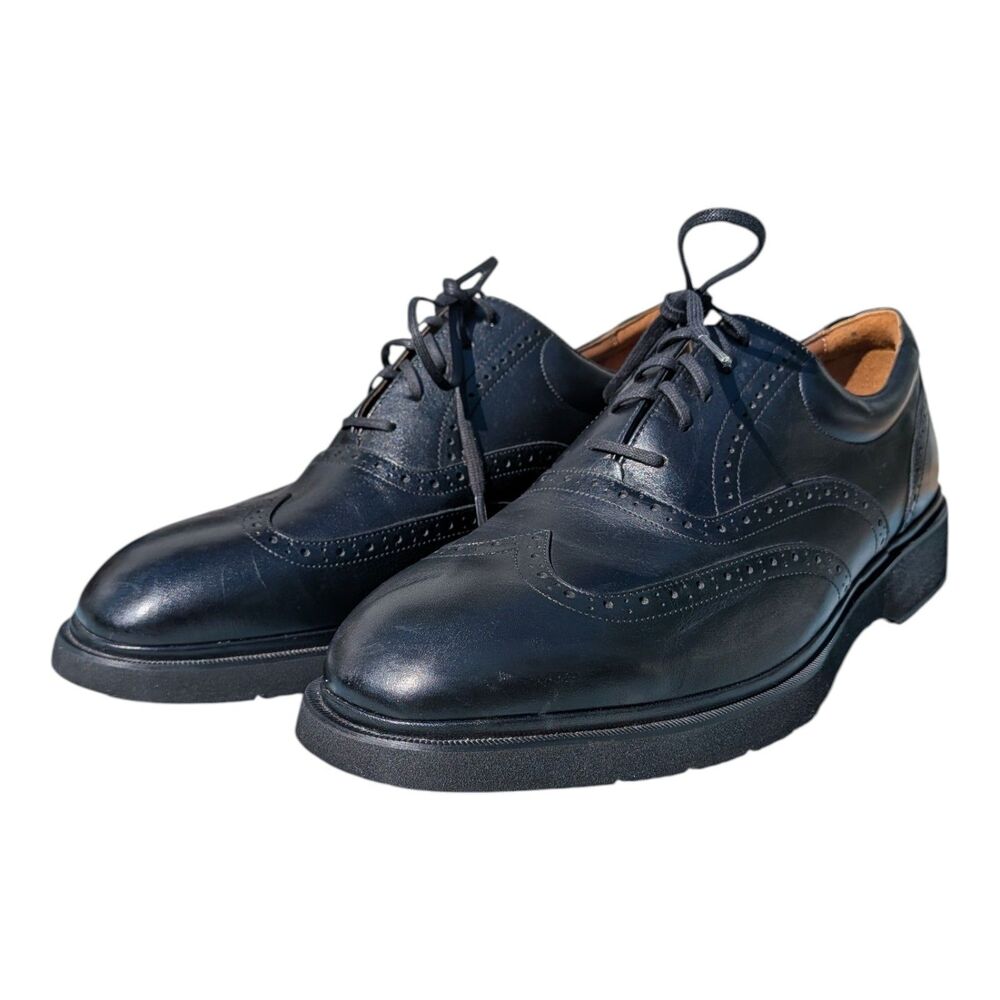 Rockport Men's Leather DresSport Wingtip Shoes Black Lace Up Size 11.5 Oxfords